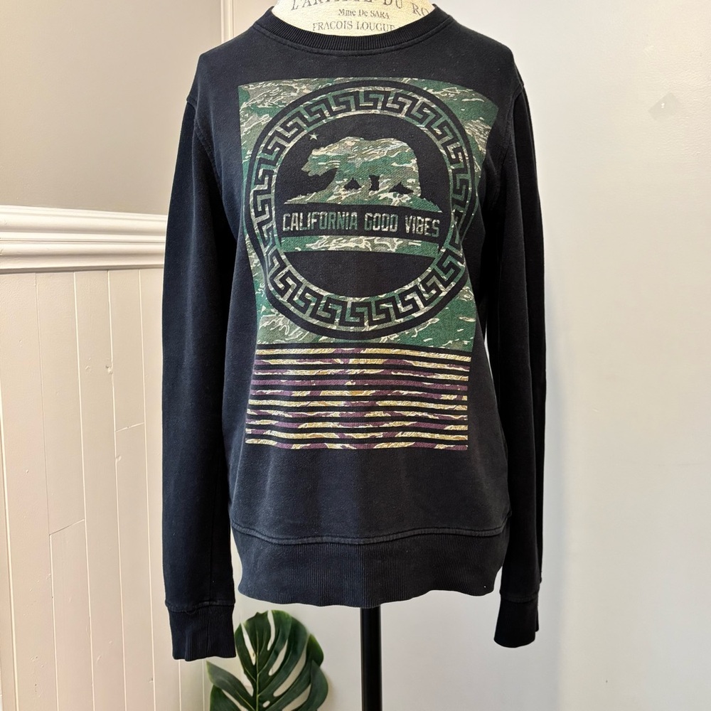 West Forty Nine Black Print Sweatshirt Size  M